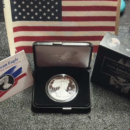 2026 W Proof American Silver Eagle 250th Anniv Liberty Bell Privy Mark IN HAND!