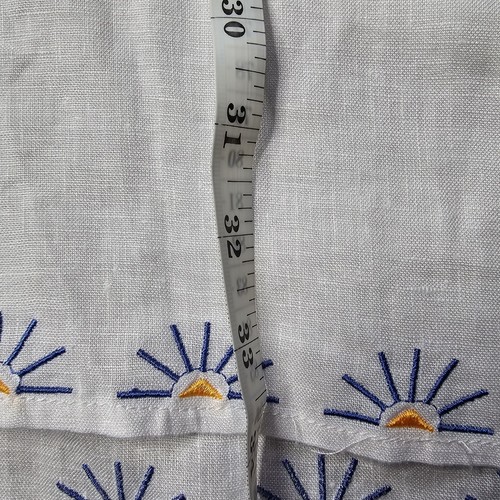 Hiho Tortola BVI 100% Linen Stich Embroidered White Resortwear Dress Size Small - Picture 9 of 10