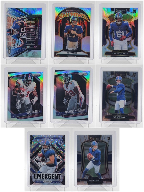 [8] DART CARTER SKATTEBO TAYLOR 2025 PANINI PRIZM BLACK FRACTAL TALISMEN Q1829