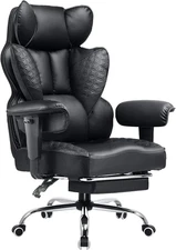 Office Chair 400lbs – Big & Tall Ergonomic Gaming Chair with Wide Leather Seat