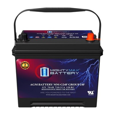 Mighty Max MM-G24F Group 24F 12V 70Ah AGM Replaces Plymouth Fury I 6.6Litern 72