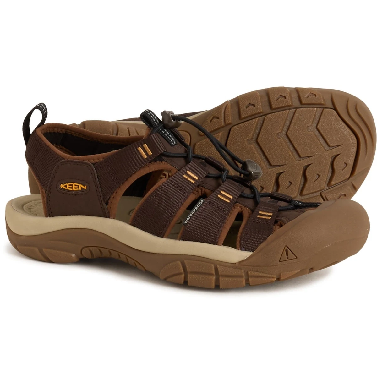 Keen Newport H2 Mens 10.5 Brown Leather‎ Waterproof Hiking Sport Sandals Fishing Keen Newport H2 Sport Waterproof Sandals for Men (Pick a  main image 3