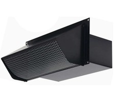 10 Inch Wall Vent Cap for 3-1/4x10 Rectangular Duct Exhaust Damper Black