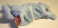 Ty Beanie Baby Peanut the Elephant DOB January 25, 1995 MWMT