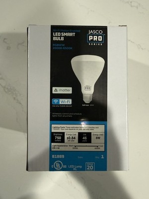 Jasco BR30 RGBWW Matter-Enabled Wi-Fi Smart Bulb
