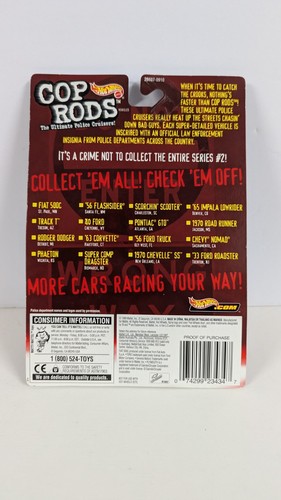 Vintage Hot Wheels 2000 COP RODS Series 2 LOT of 8 Cars Real Riders Metal Base - Picture 3 of 20