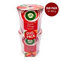 (29,76 Eur/Kg) 2X 105 G Air Wick WohlfüHl-Duftkerze Glas Zimtzauber Bratapfel