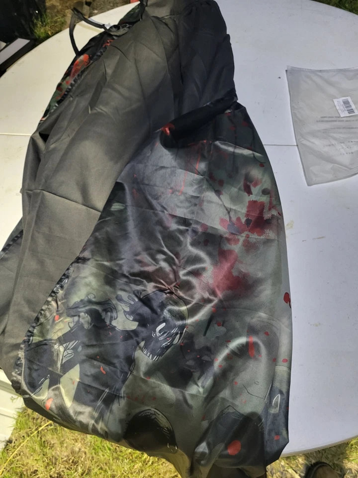 Capa de Halloween negra o plaga doctor bata con capucha capa adulto reversible Foto 3 de 4