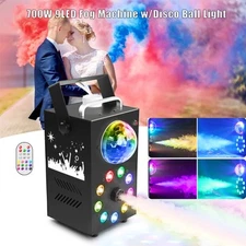 RGB LED 700W 3in 1 Smoke Fog Machine DJ Disco Halloween Party Stage Light Remote
