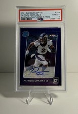 Pat Surtain 2021 Optic Purple Stars Prizm Rookie Auto /50 PSA 8