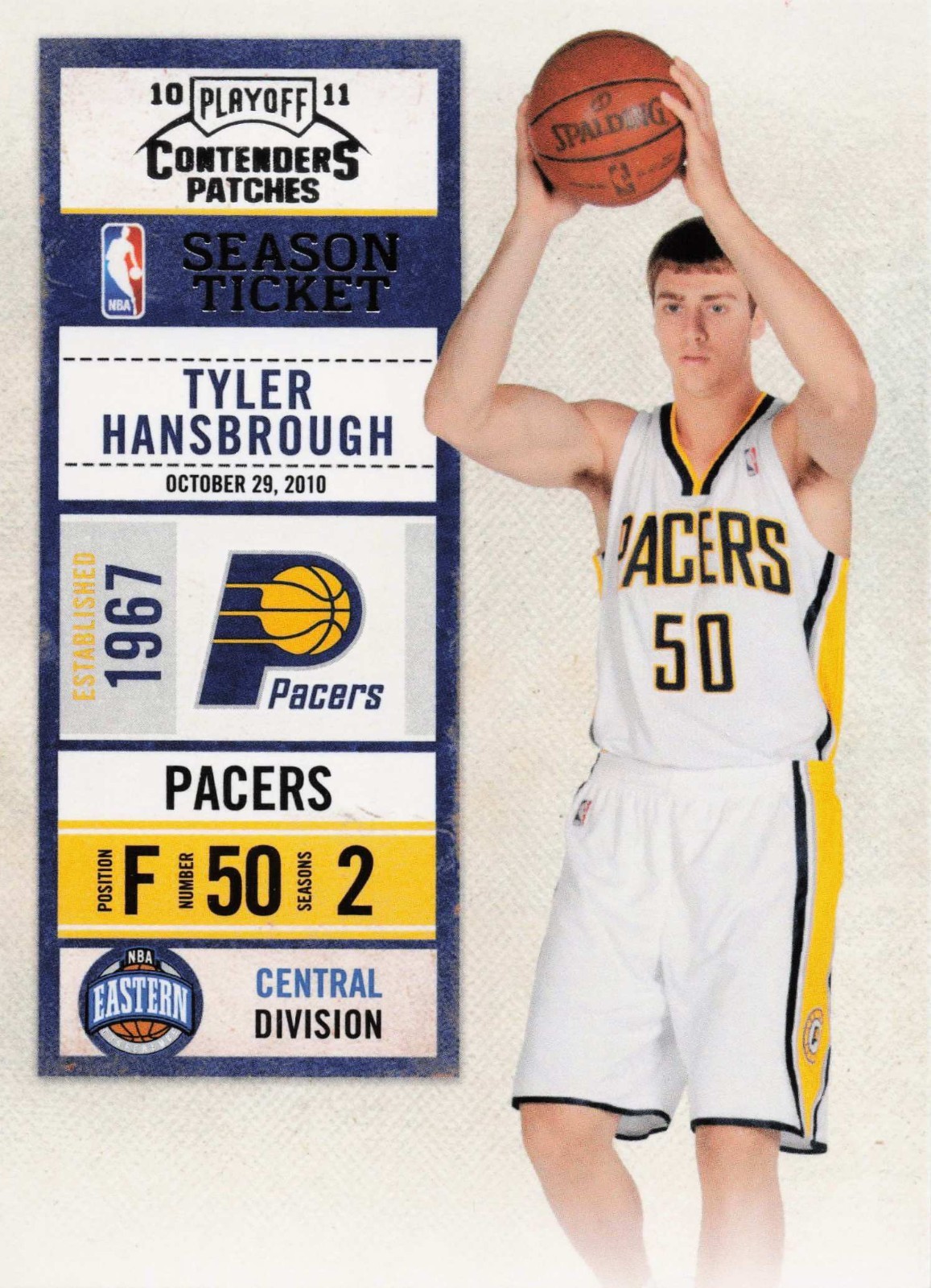 2010-11 Playoff Contenders Patches - Tyler Hansbrough #79