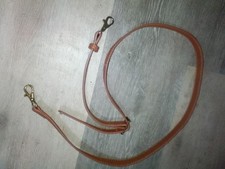 Brown Leather Adjustable purse strap with Brass Hardware, Metal Buckle and Clips