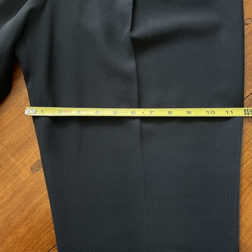 Escada taglia 40 EUR 6-8 US (29,5 X 28,5) pantaloni leggeri blu navy lana vergine - Foto 11 di 16