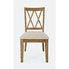 Rustic Distressed Pine Dining Chair (Set of 2)