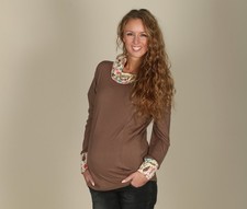 Umstandsshirt Stillshirt beige  46 48 50 52 54  beige/hellbraun    NEU