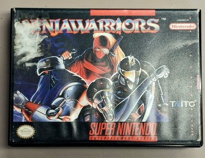 Ninja Warriors SNES 1994 cart with hardcase tested and works