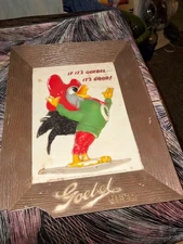 goebel beer plastic sign fair condition 1960s wooster