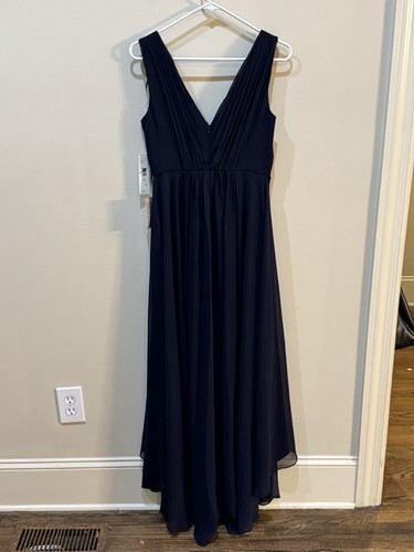 Eliza J. Evening Formal Dress Size 4 Navy Blue Flowy Wedding Church Party NWT - Picture 3 of 7