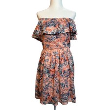 As U Wish Juniors Off Shoulder Floral Lace Dress M