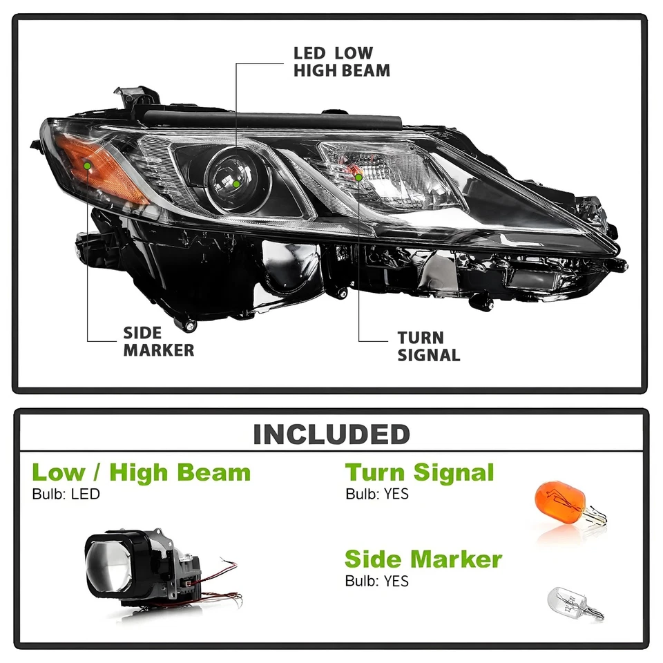 Faros faros LED para Toyota Camry SE 2018 2019 2020 2021 2022 2023 2024 Foto 3 de 4