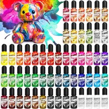 Vibrant 54-Color Alcohol Ink Set for Resin Art, Tumblers  Painting - Non-Toxic