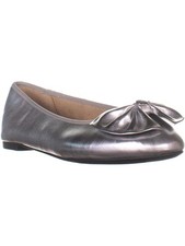 CIRCUS BY SAM EDELMAN Womens Silver Logo Carmen Round Toe Slip On Flats 5 M