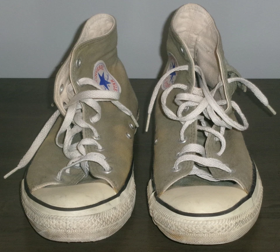 Top alto Converse All Star Chuck Taylor para hombre talla 11 * Hecho en EE. UU. * Verde militar Foto 4 de 4