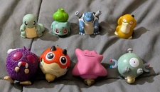 Vintage Nintendo Pokemon Sliders OddzOn Roller Ball Figures & Burger King Tops