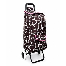 Rockland 38-Inch Lightweight Folding Utility Shopping Cart - Pink Giraffe