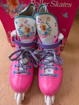 Vintage 1996 In-Line BARBIE Roller Skates By Mattel In Original Box - Used Size3 - Image 1 of 4