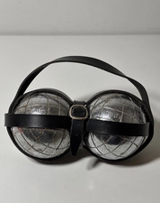 Vintage OBUS DOG pétanque ball with leather strap case, vintage game