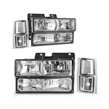 AUTOSAVER88 Headlight Assembly Compatible with 1994-1999 Chevy C/K Series C15...