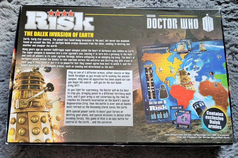 Risk Doctor Who The Dalek Invasion Of Earth  Board Game Unused Hasbro  - Image 2 of 4