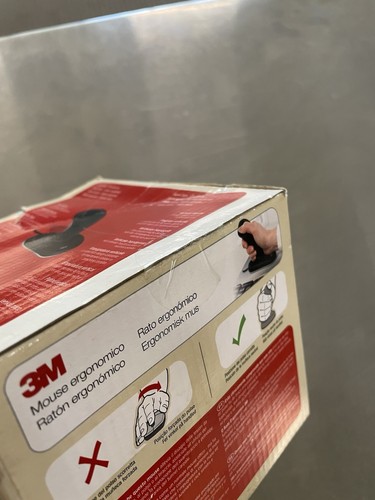 NEW 3M Ergonomic Optical Vertical USB Mouse (EM550GPS) NOS SEALED MAC PC RARE - Afbeelding 8 van 8