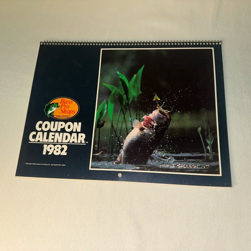 Vintage 1982 Bass Pro Shop Gutschein Wandkalender - Bild 1 von 14