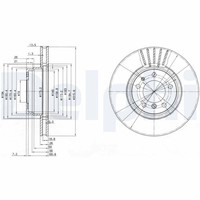 2X Bremsscheibe Delphi BG3039 FüR BMW E38 7Er 725 Tds 728 730 735