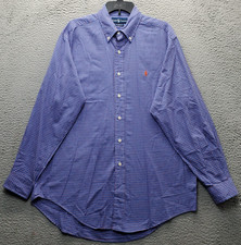 Ralph Lauren Shirt Mens L Multi Check Classic Fit Pony Logo Collared Button Down