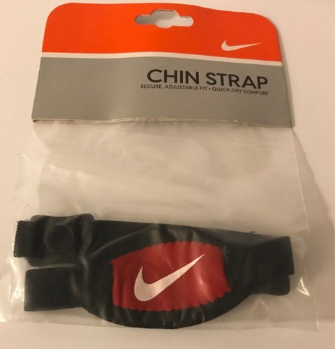 New Nike Chin Strap Guard Red Black Quick Dry - Picture 1 of 2