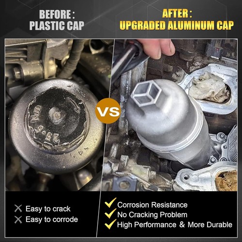 Full Aluminum Oil Filter Housing Fit For 2017-2018 Dodge Jeep Chrysler Ram 3.6L - Picture 6 of 6