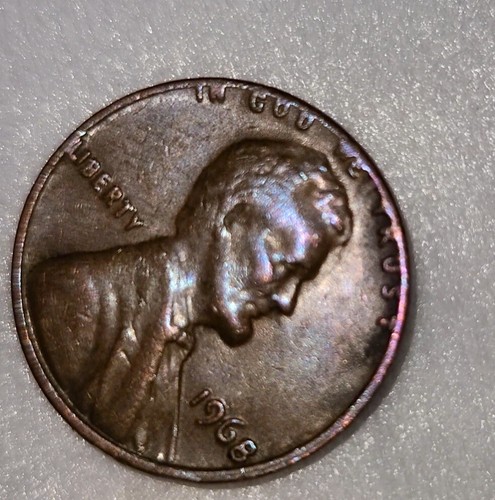 Rare 1968 No Mint Mark Error Penny "IN GOD WE TRUST" On Rim Error **See