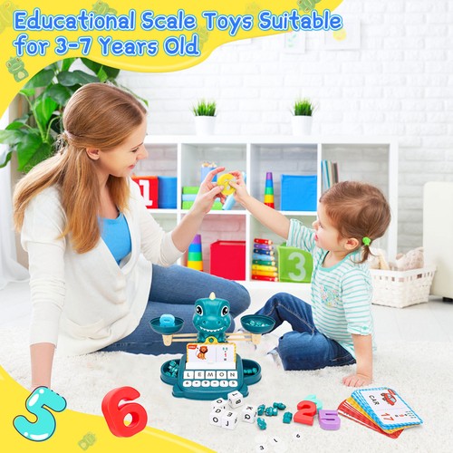 Dinosaur Math Balance Toy Educational Kindergarten Preschool Early Learning Toys - Picture 8 of 10