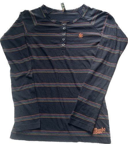 Mambo Goddess Long Sleeve T-shirt Top Striped Brand New Size 8