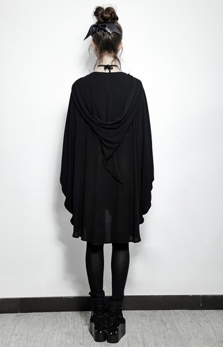 Punkrave Veste Elfe souris Punk Lolita Poncho Gothique Gilet Pull Chauve Capuche Tw4pUv