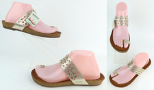 Mephisto Women  s Valia Toe Loop Sandals Gold EU 38 US 8 FITS US Size 7