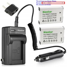 Kastar Battery AC Travel Charger for Drift FXDC02 Drift Ghost S HD Action Camera