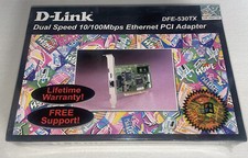 D-Link 10/100 Mbps  Ethernet Desktop Adapter DFE-530TX (NEW Sealed Box) Vintage