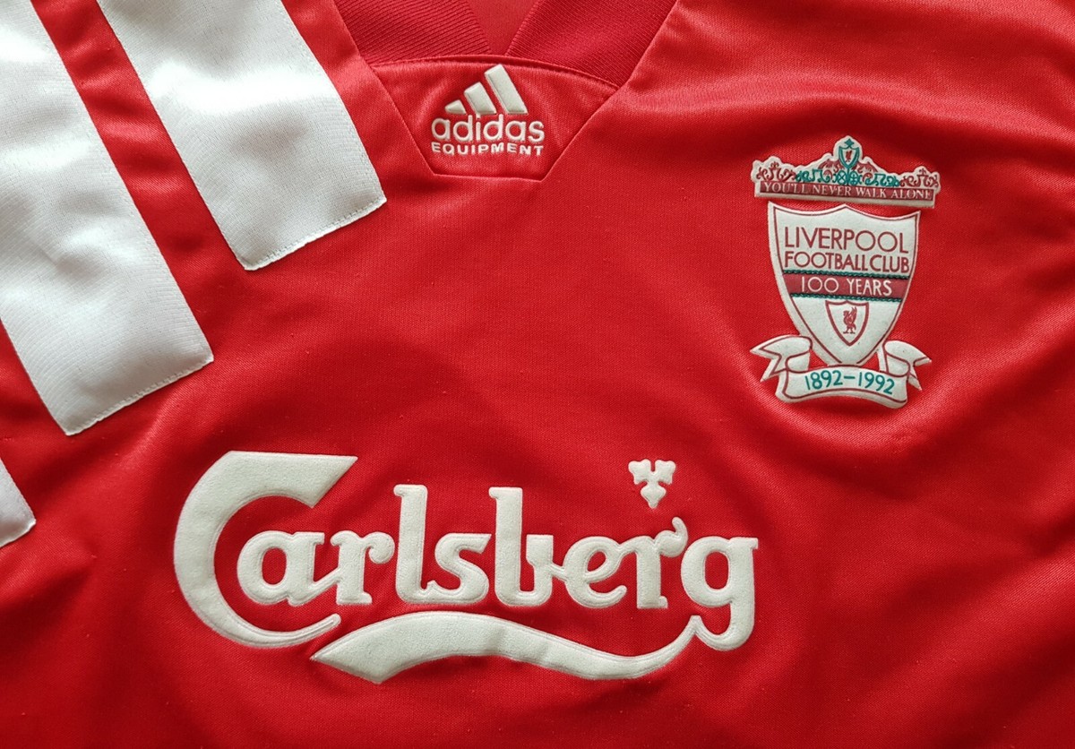 Liverpool 1992 - 1993 Home football Adidas equipment shirt #14