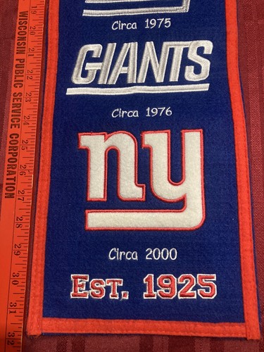 NFL Draft NY Giants NFL Winning Streak Embroidered Heritage Banner - Picture 5 of 6
