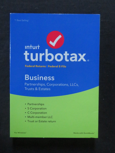 Genuine 2018 Intuit Turbotax Business Partnerships, Corporations Federal Windows - Picture 1 of 3