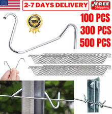 Steel Fence T-Post Wire Clips Galvanized U-Post Pre-Cut Wire Ties 100/300/500pcs